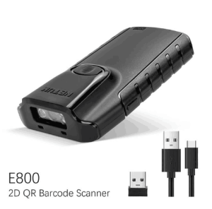 NETUM Bluetooth 2D Barcode Scanner 3-in-1 Small Portable QR Bar Code Reader Automatic Wireless Scan Back Clip Work with Tablet iOS Android Windows MacOS for Warehouse Inventory POS - E800