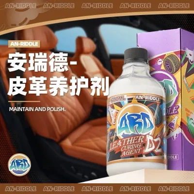 An-Riddle D2 Car Leather Seat Care and Interior Stain Removal and Refurbishing Liquid - Moisturizing and Protective for Leather Automotive