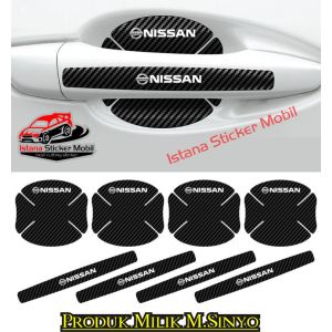 stiker sticker krabon 3d pelindung gagang pintu mobil nissan anti gores pintu mobil nissan universal