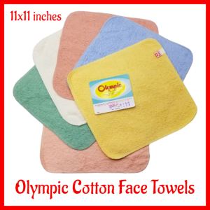 Olympic Brand 11x11 Superior Quality 100% Cotton soft texture Face Towels (1PC)