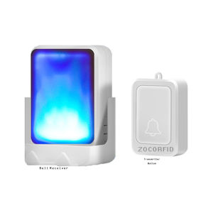 7 Colors Light Flash Music Doorbell Wireless Doorbell Suitable For The Deaf/Hard Of Hearing Music Can Be Changed