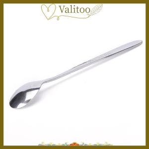 [Valitoo] 16ซม.ด้ามยาวสแตนเลสชากาแฟช้อนไอศกรีมช้อนส้อม