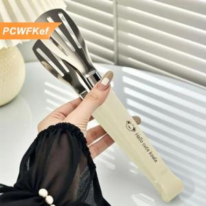 【PCWFKef】 Thép không gỉ thực phẩm kẹp đồ dùng nhà bếp tự chọn Công cụ nấu ăn chống nhiệt bánh mì kẹp bánh ngọt kẹp cho món tráng miệng salad thịt nướng