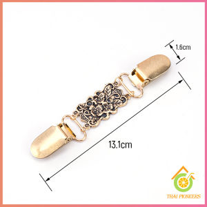 Thai Pioneers คลิปติดเสื้อกันหนาว เสื้อคลุม คลิปคาร์ดิแกน ดอกไม้แกะสลักย้อนยุค เข็มกลัดผ้าคลุมไหล่ Cardigan pin