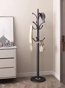 ISSHO 180cm Metal Standing Coat Rack with 12 Hooks Standing Hanger for Clothes Hat Scarf Rak Baju Besi Rak Topi 挂衣架