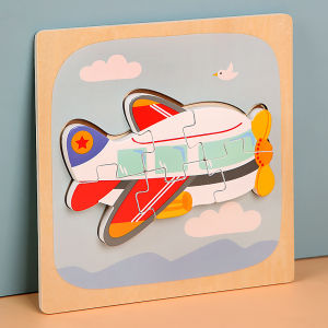 Đồ chơi ghép hình gỗ nổi 3D hình động vật dễ thương 15X15cm - Tranh xếp hình Puzzle Montessori lắp ghép thông minh