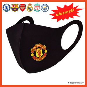 Khẩu Trang Vải Su Kháng Khuẩn Logo CLB Bóng Đá Manchester United Chelsea Barca Arsenal Liverpool Real Madrid Manchester City