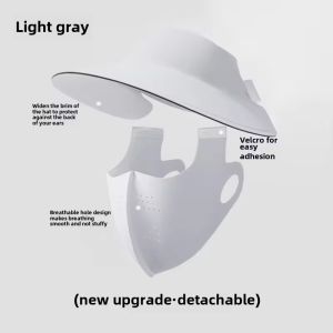 Sunscreen Mask Breathable Ice Silk Seamless Cap Set UV Resistant Detachable Sunshade Hat Full Face Neck Protection Empty Top Cap