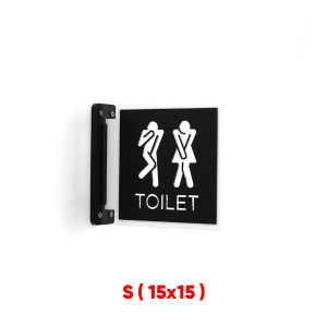 Sign Toilet Akrilik Restroom Acrylic Papan Toilet