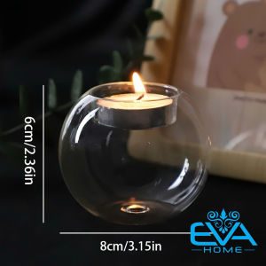 Cốc Đựng Nến / Đế Giá Đỡ Chân Nến Tealight Thủy Tinh Kiểu Dáng Quả Trứng QT Trang trí Để Bàn Sang Trọng