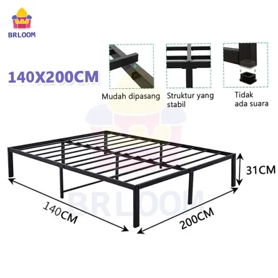 Giường Khung Sắt giường gấp gọn Giường đôi / đơn/ cỡ Queen giường khung thép nặng Chắc Chắn