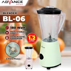 Advance BL-06 blender listrik 1.2 Liter daya Hemat 180 Watt Sudah Foodgrade Mudah Di Bersihkan Anti Karat / blender serbaguna Multifungsi / blender listrik portable / blender listrik murah / blender juicer serbaguna murah ~ NOS