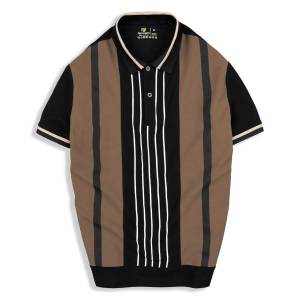 Áo Polo Style Nam MIXMEN Cổ Bẻ Vải Cotton Cá Sấu Mắt Lục Giác Phối Sọc và in hoạ tiết lạ mắt