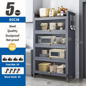 Kitchen Storage Cabinet Locker With Door Dust-Proof Locker Cupboard Cutlery Storage Cabinet Multi-Function Storage Cabinet