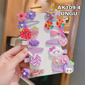 Jepitan Rambut Korea Anak Perempuan Motif Bunga 1 Set 14 Pcs Aksesoris Rambut Perempuan AK109 ZIORRA