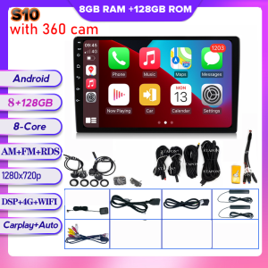 STAPON 9inch 2din 32 64 128 256GB Android15 OCTA CORE voice command 4G LTE DSP carplay android auto QLED screen car android head unit 360camera dashcam car stereo WiFi Bluetooth GPS FM AM S8