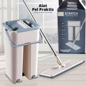 Promo Terbaru Alat Pel Serbaguna Scratch Cleaning Mop - Alat Pel Simple GET 2 - Alat Kebersihan Rumah