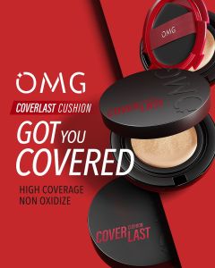 OMG Oh My Glam Coverlast Cushion15g | Cusion Foundation SkinTint High Coverage Dewy Finish