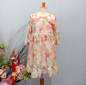 Little Moly SD061 Dress Midi Bunga Summer Anak Korea Style Premium Import