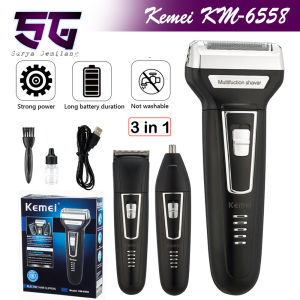 Kemei KM- 6558 Multifunsional Shaver 3 in 1 / Alat cukur Kumis/Bulu/Jenggot