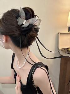 Ribbon hair clip for women 2027 New luxury and high-end hair clip for up-dos at the back of the head shark clip