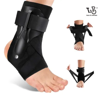 T2P Adjustable Ankle Support Wrap | Breathable Daily Foot Stabilizer & Guard