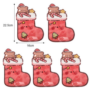 20PCS Christmas Goodie Bags Santa Ziplock Gift Bag for Candy Toys Party Favor Bags with Handles Christmas Treat Bags