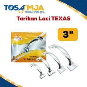 TEXAS brand Tarikan Laci 3 4 5 6 inch / Krom Pegangan Handle Gagang Knob Lemari