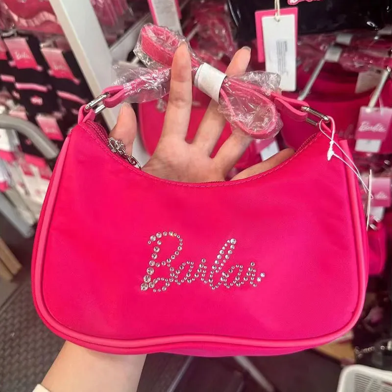 Monnalisa - Girls Pink Heart Barbie Handbag (16cm) | Childrensalon