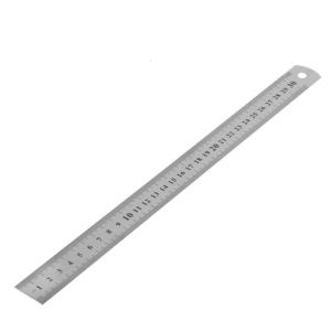 30CM 12"Steel Stainless Pocket Pouch Metric Metal Ruler Measurement Double Sided