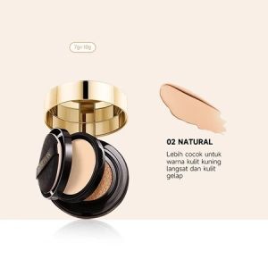 GMEELAN Black Truffle Zinc PCA Antioksidan Air Cushion 7g+10g Meratakan Warna Kulit Foundation Factial Make Up Oil-Control Waterproof