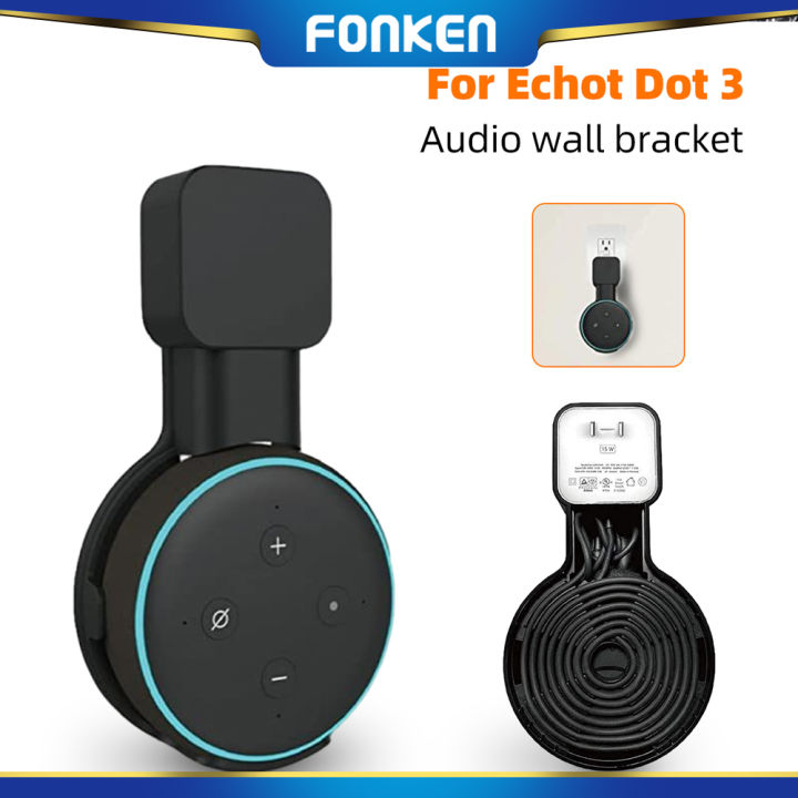 FONKEN Echo Dot 3 Wall Mount Holder Cord Management Bracket for Alexa