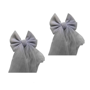 2Pieces Lace Bows Curtain Tiebacks Elegant Color Ribbon Holdbacks for Home and Office Decoration