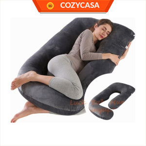 【COZYCASA】Crystal Velvet Pregnancy Maternity Pillow U Shaped with Removable Cover Nursing Full Body Pillow