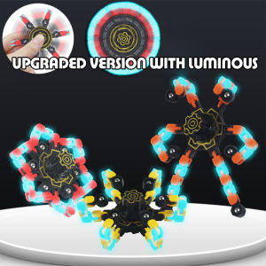 Transformable Fingertip Sensory Mechanical Fidget Spinner Hand Gyro Toy Bicycle Chain Decompression Rotating Deformed Spinner