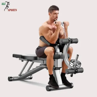 Ghế tập tạ đa năng gập bụng chống đẩy tập gym đa năng có thể gấp lại Có thể điều chỉnh độ nghiêng
