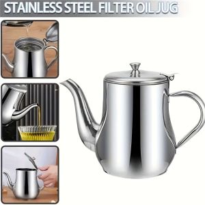 32oz 304 Stainless Steel Oil Pot Filter Mesh for Kitchen Seasoning Soy Sauce and Sushi
