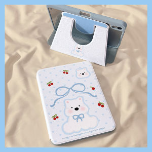 เคสiPadหมุน 360° Gen9 Gen8 10.2 Air6 11 Air5 ที่ใส่ปากกา โบว์ริบบิ้นลูกสุนัขเชอร์รี่ case iPad Gen10 Air6/7 13 Pro13 2024