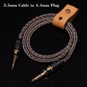 【Stock】HIFI Audio Power Cable Cord Wire CD DVD Player Speaker Audiophile SYRNARN 16 core HIFI Copper 4.4mm Balance to 3.5 mm aux jack input Audio Adapter Cable Male to Male for car zx300 NW WM1Z A ifi