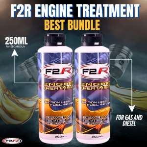 F2R ENGINE TREATMENT ENGINE OIL ADDITIVES FOR GASOLINE AND DIESEL (BUNDLE OF 250ML) with 2pcs Sticker