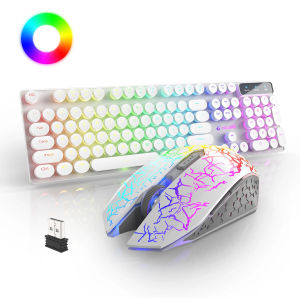 T3 wireless charging 7 color game RGB lighting keyboard and mouse set suitable for desktop computer games