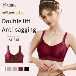 【SINGABRALETTE】Satin Bra Women Push Up Bra Seamless Wireless Anti Gravity Support Bra Breathable Lingerie Adjustable Straps Ultra Thin Underwear
