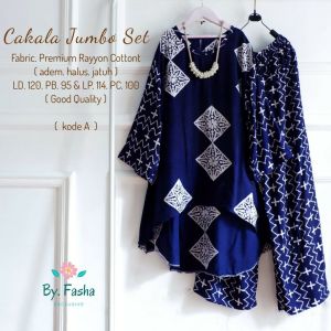 Setelan Wanita Waka Duyung Cakala Jumbo Set | BATIK CAP | RAYON SAMITEX | Rayon Premium | JUMBO | SETELAN PIYAMA | PREMIUM QUALITY | COD