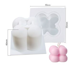 Cetakan Lilin Silikon DIY Cetakan Lilin Cube Bubble Cetakan Resin Kubus Kubus Lilin Sabun Mould