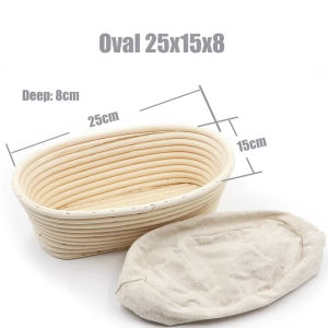 REOPYG 7 Sizes Mass Proofing Baking Supplies Handmade Liner Baskets Dough Rising Wicker Rattan Basket Banneton Brotform