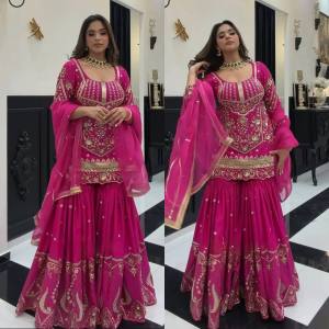 [PRE-ORDER 15 DAYS] READYMADE WOMENS SHARARA PLAZZO SUITS {ETA:2026-12-31}