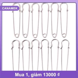 【CANAMEK】 12 cái chăn ghim an toàn cỡ lớn bằng thép không gỉ chịu lực lớn làm thủ công