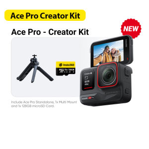 【จัดส่งพร้อม】กล้องแอคชั่นแคมเมรา Insta360 Ace Pro - Waterproof ร่วมด้วย Leicaเซ็นเซอร์เรือธง1/1.3 "และการลดเสียงรบกวน AI เพื่อคุณภาพภาพ4K120fps 2.4" พลิกหน้าจอและคุณสมบัติ AI ขั้นสูง