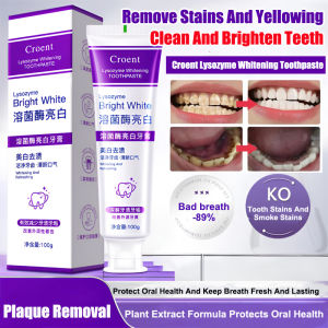 Lysozyme Whitening Toothpaste 100g Fresh Breath Stain Removal Daily Oral Care Teeth Whitening Plaque Control Antibacterial Action Lysozyme Toothpaste