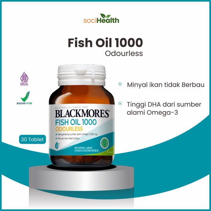 Blackmores odourless fish oil 1000 minyak ikan omega 3 vitamin